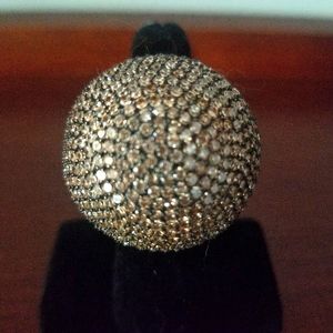 ⚜nOir Jewelry Pave Sphere Cocktail Ring ⚜